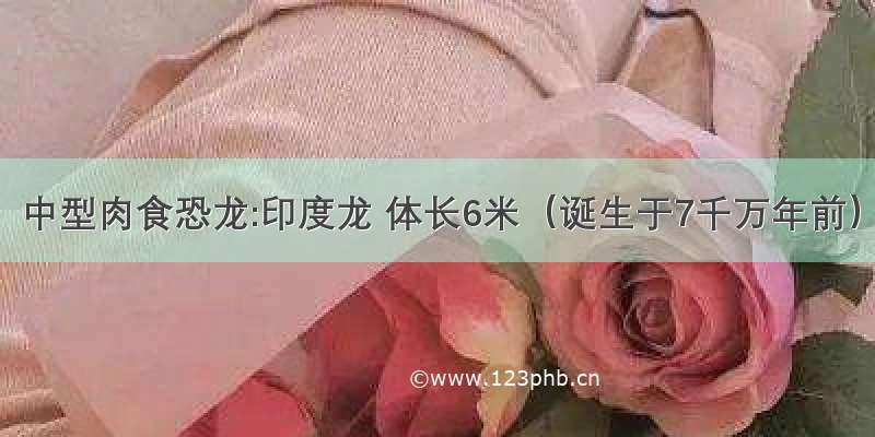 中型肉食恐龙:印度龙 体长6米（诞生于7千万年前）