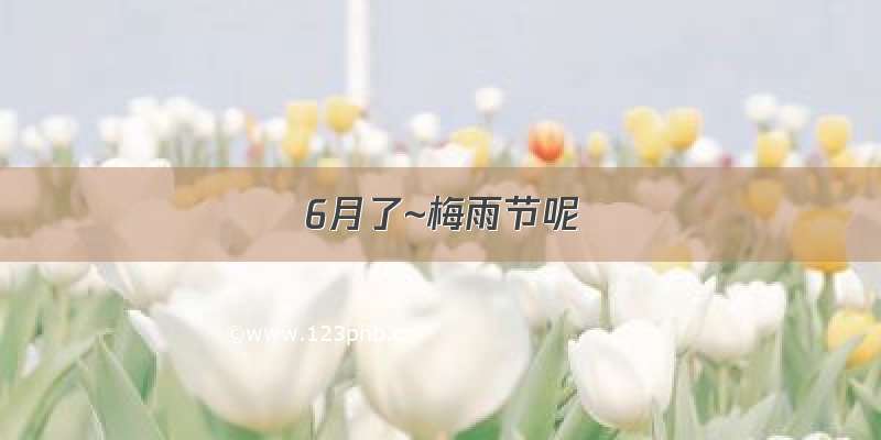 6月了~梅雨节呢