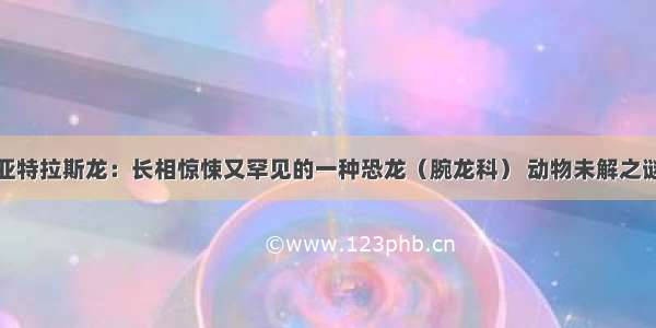 亚特拉斯龙：长相惊悚又罕见的一种恐龙（腕龙科） 动物未解之谜