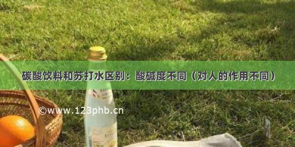 碳酸饮料和苏打水区别：酸碱度不同（对人的作用不同）