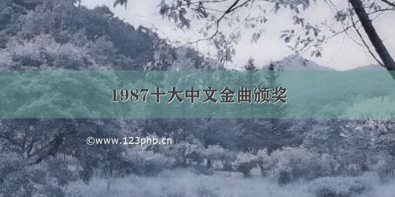 1987十大中文金曲颁奖