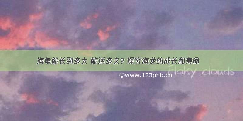 海龟能长到多大 能活多久？探究海龙的成长和寿命