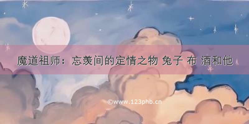 魔道祖师：忘羡间的定情之物 兔子 布 酒和他