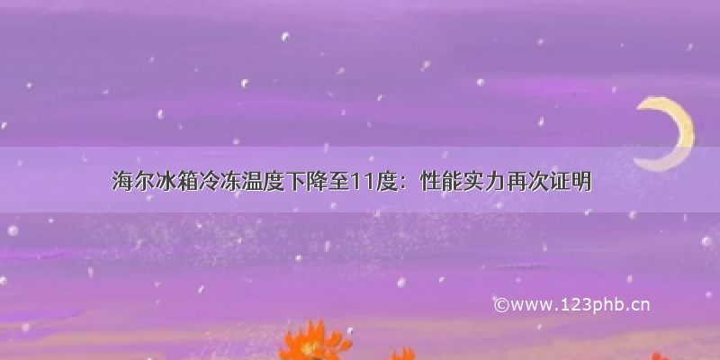 海尔冰箱冷冻温度下降至11度：性能实力再次证明