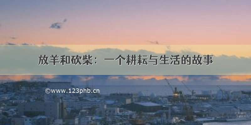 放羊和砍柴：一个耕耘与生活的故事