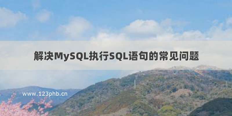 解决MySQL执行SQL语句的常见问题