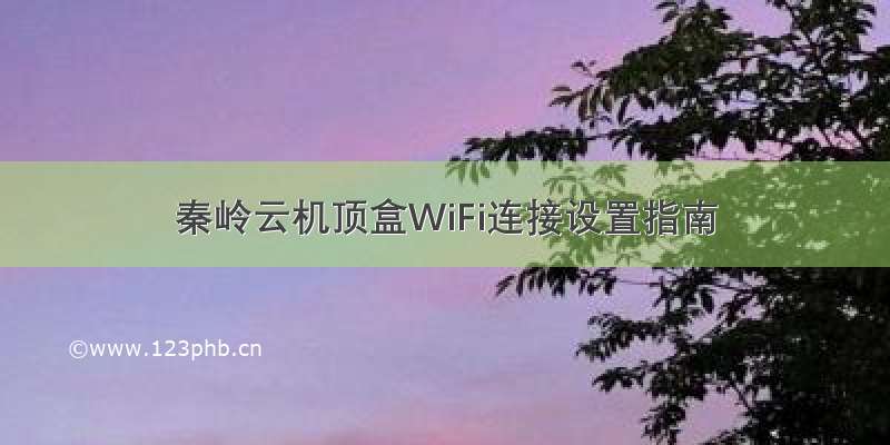 秦岭云机顶盒WiFi连接设置指南